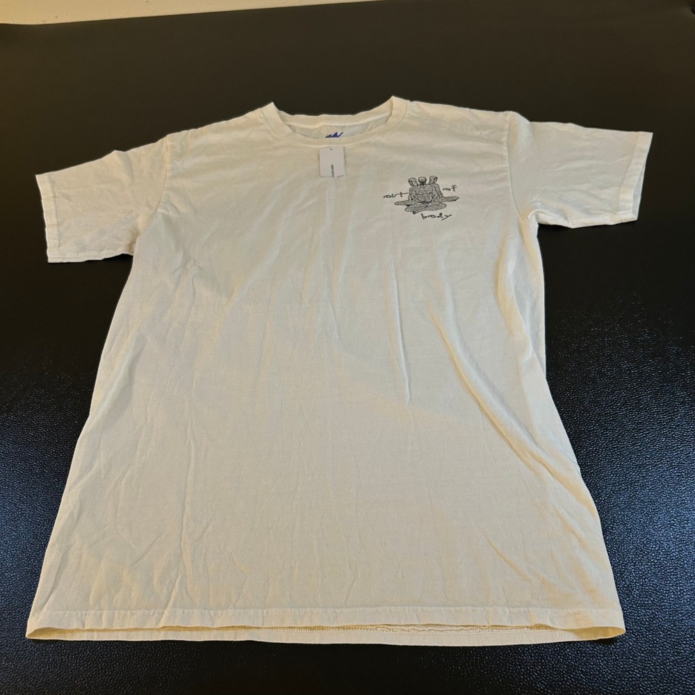 Without Walls Liquid Metal Graphic Tee Short Sleeve Tee White Mens Large NWT